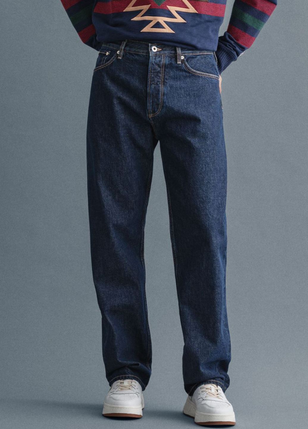 Чоловічі темно-сині джинси прямого крою Gant D2. RELAXED ORGANIC JEANS