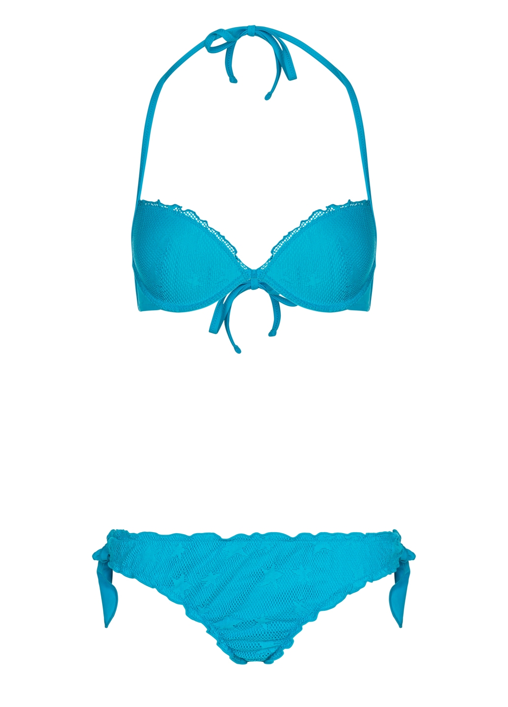 Блакитний роздільний  купальник  push-up Tezenis