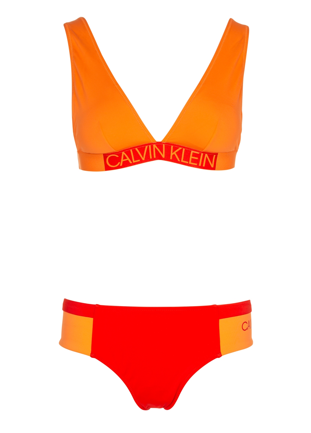 Роздільний оранжевий купальник Calvin Klein