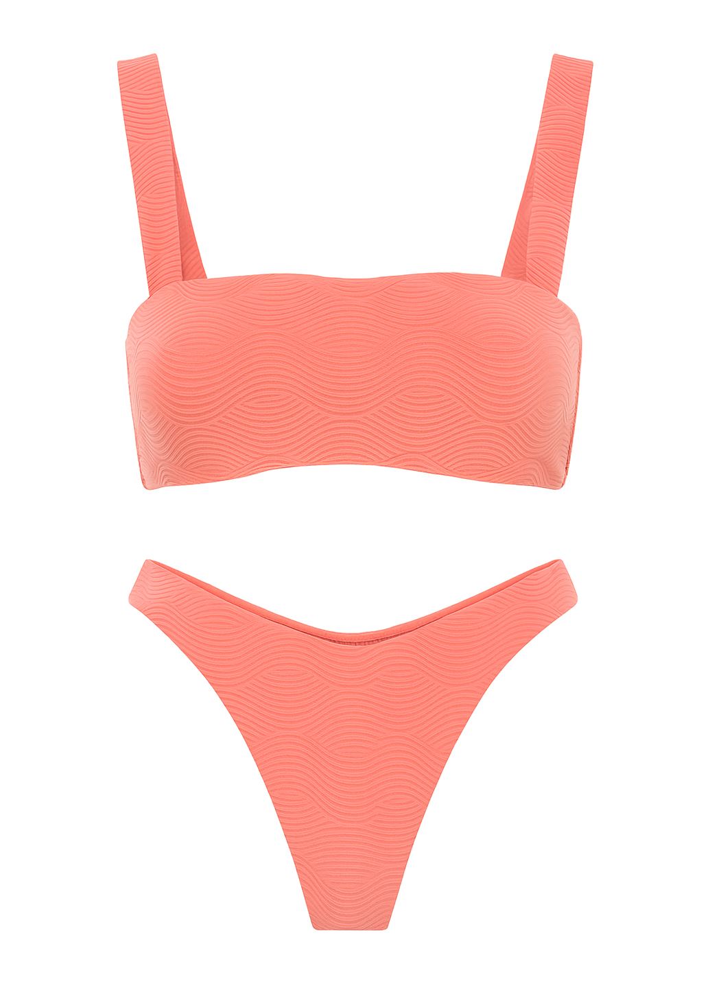 Раздельный купальник Seafolly коралловый бандо