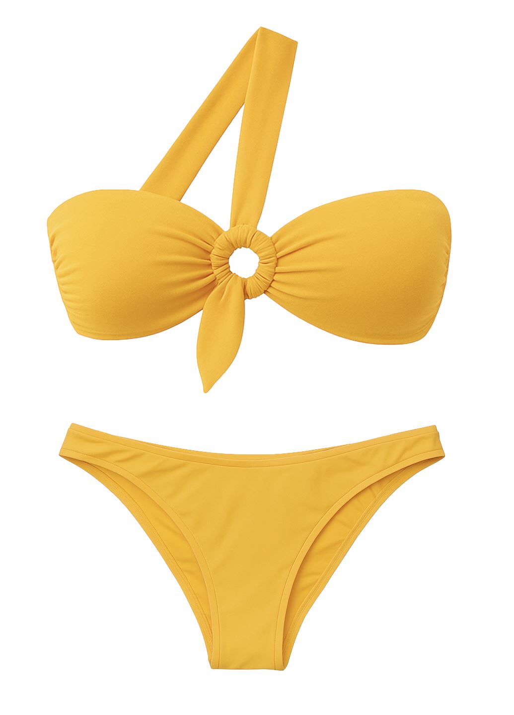 Женский купальник Seafolly бандо с асимметричной бретелью