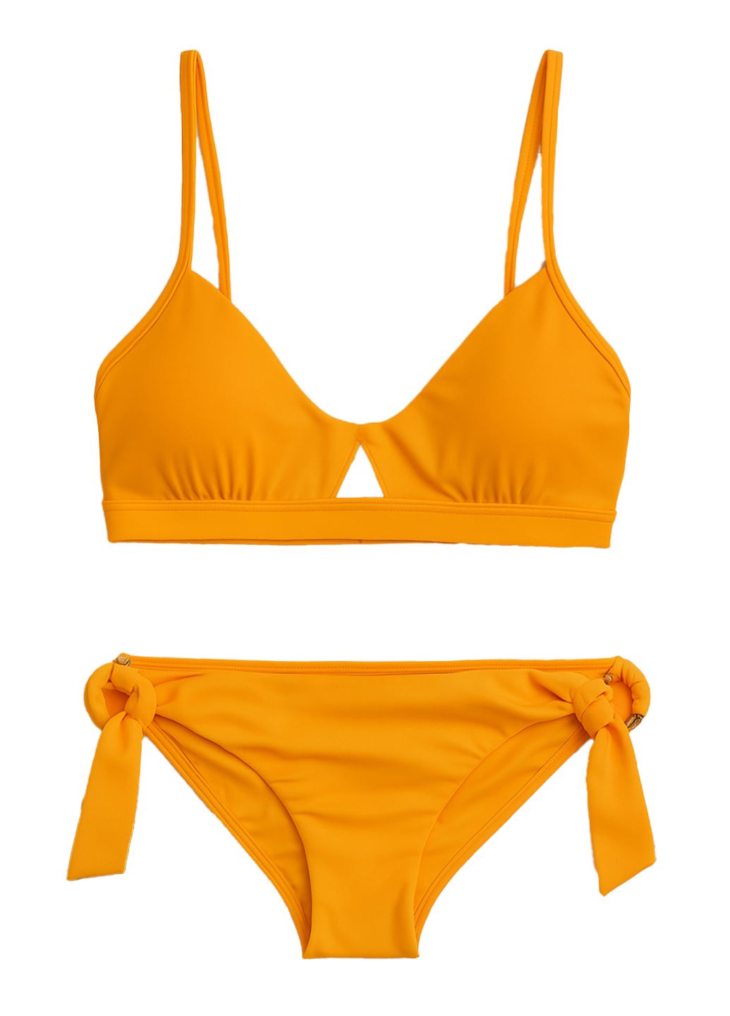 Раздельный оранжевый купальник Seafolly с треугольным топом