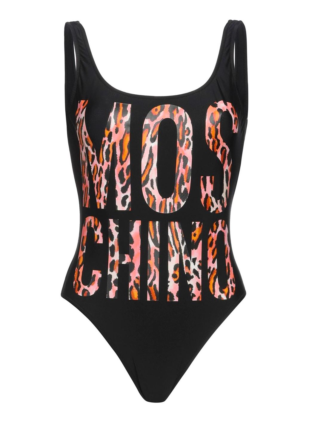 Суцільний чорний купальник Moschino