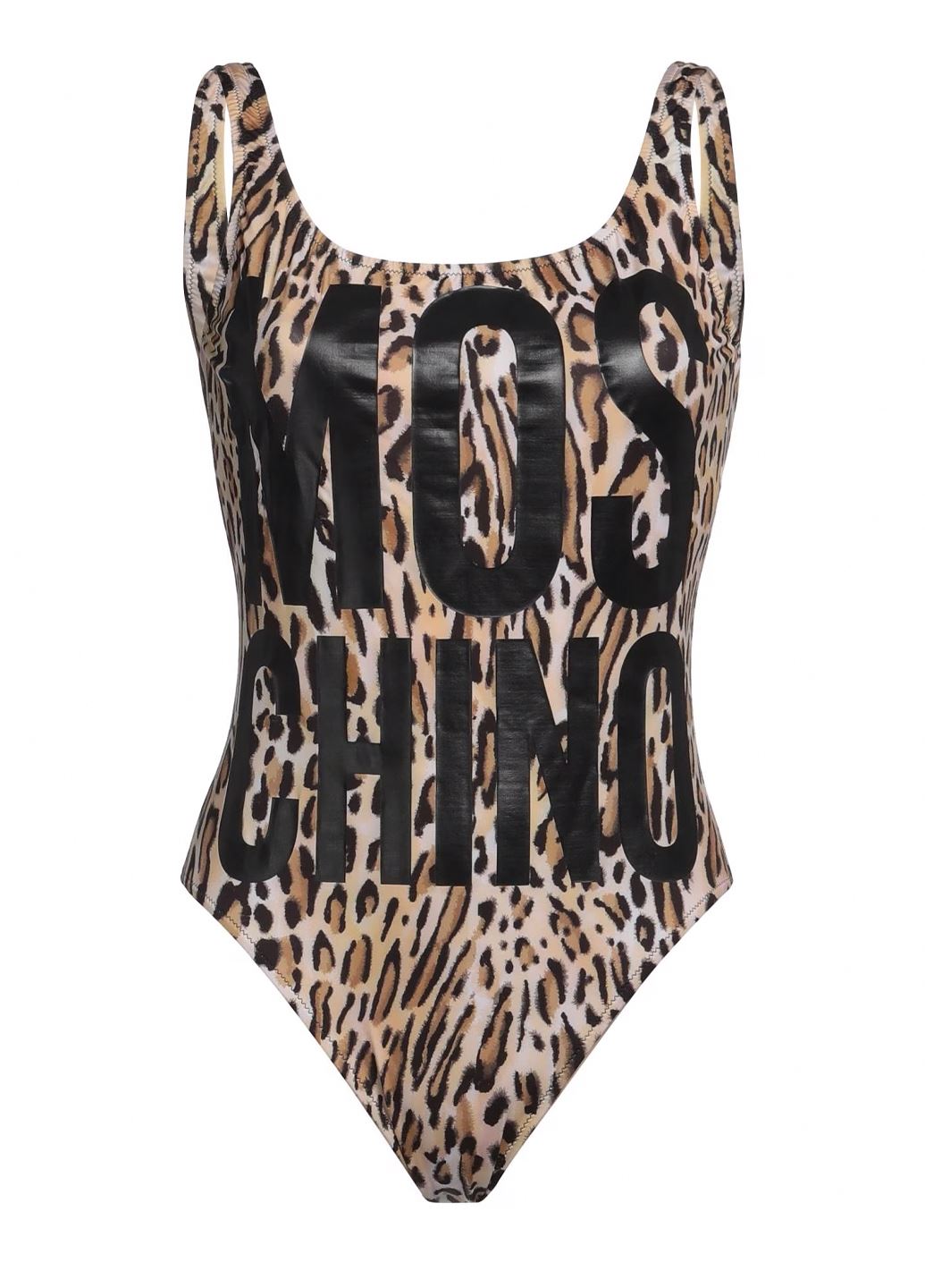Суцільний леопардовий купальник Moschino