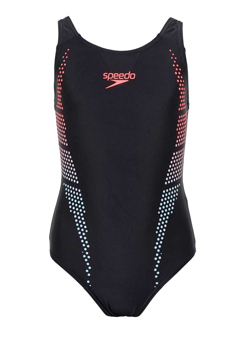 Детский черный слитный купальник Speedo