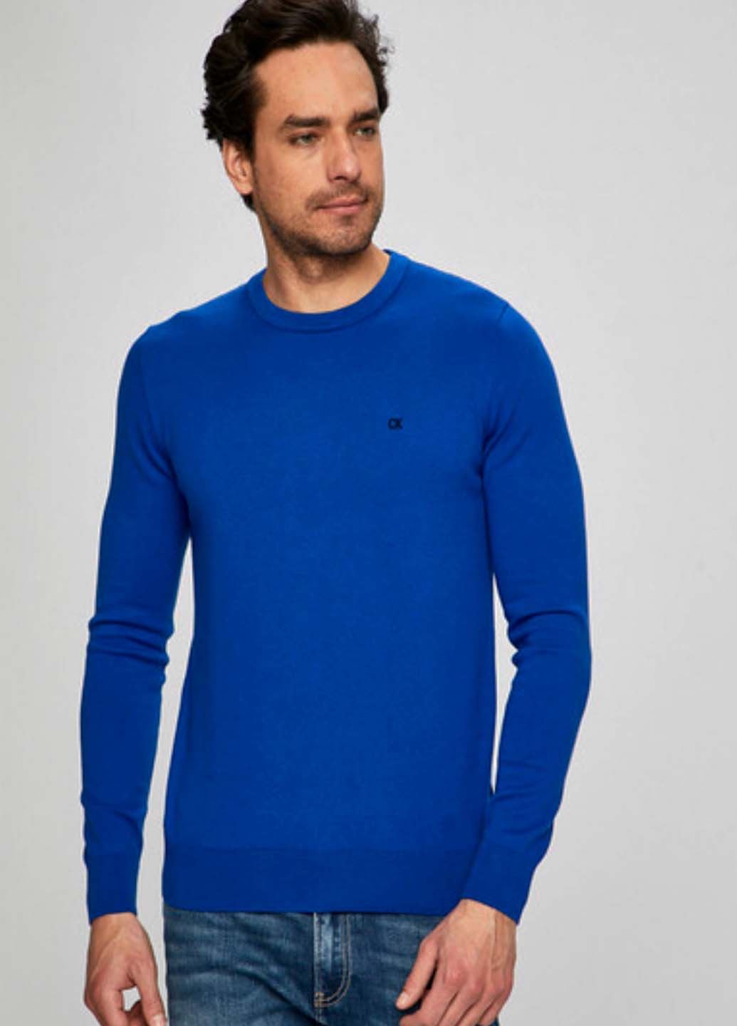 Чоловічий класичний синій светр Calvin Klein Jeans