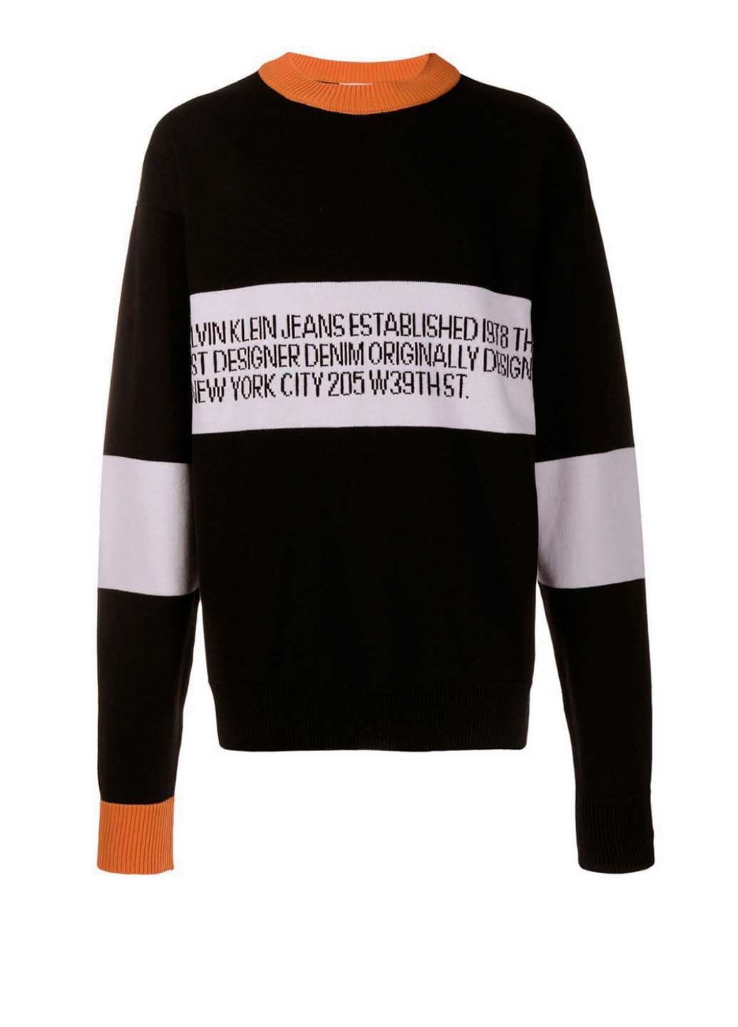 Чоловічий чорний светр з логотипом Calvin Klein Jeans