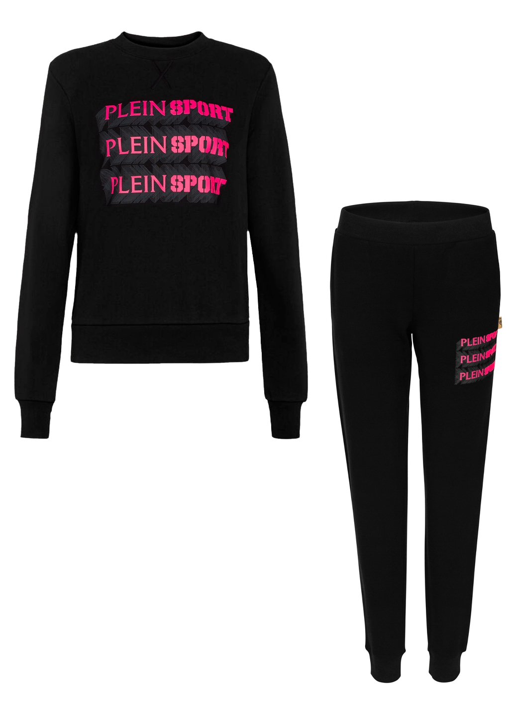 Женский черный спортивный костюм Plein Sport