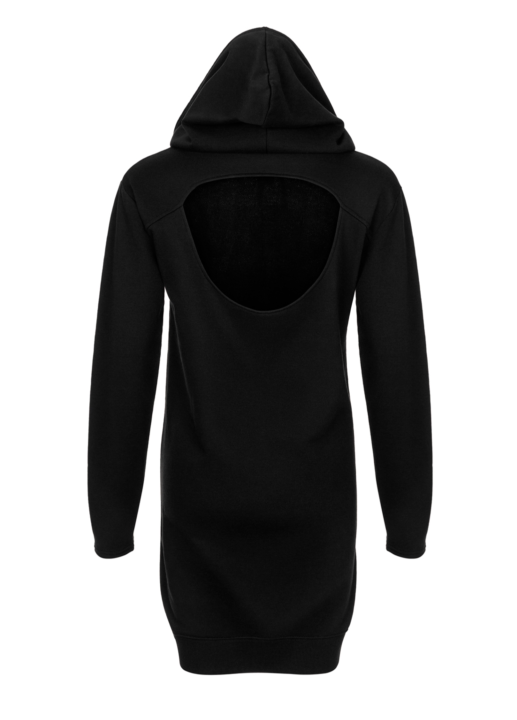 Жіночий подовженний чорний худі з капюшоном Juicy Couture