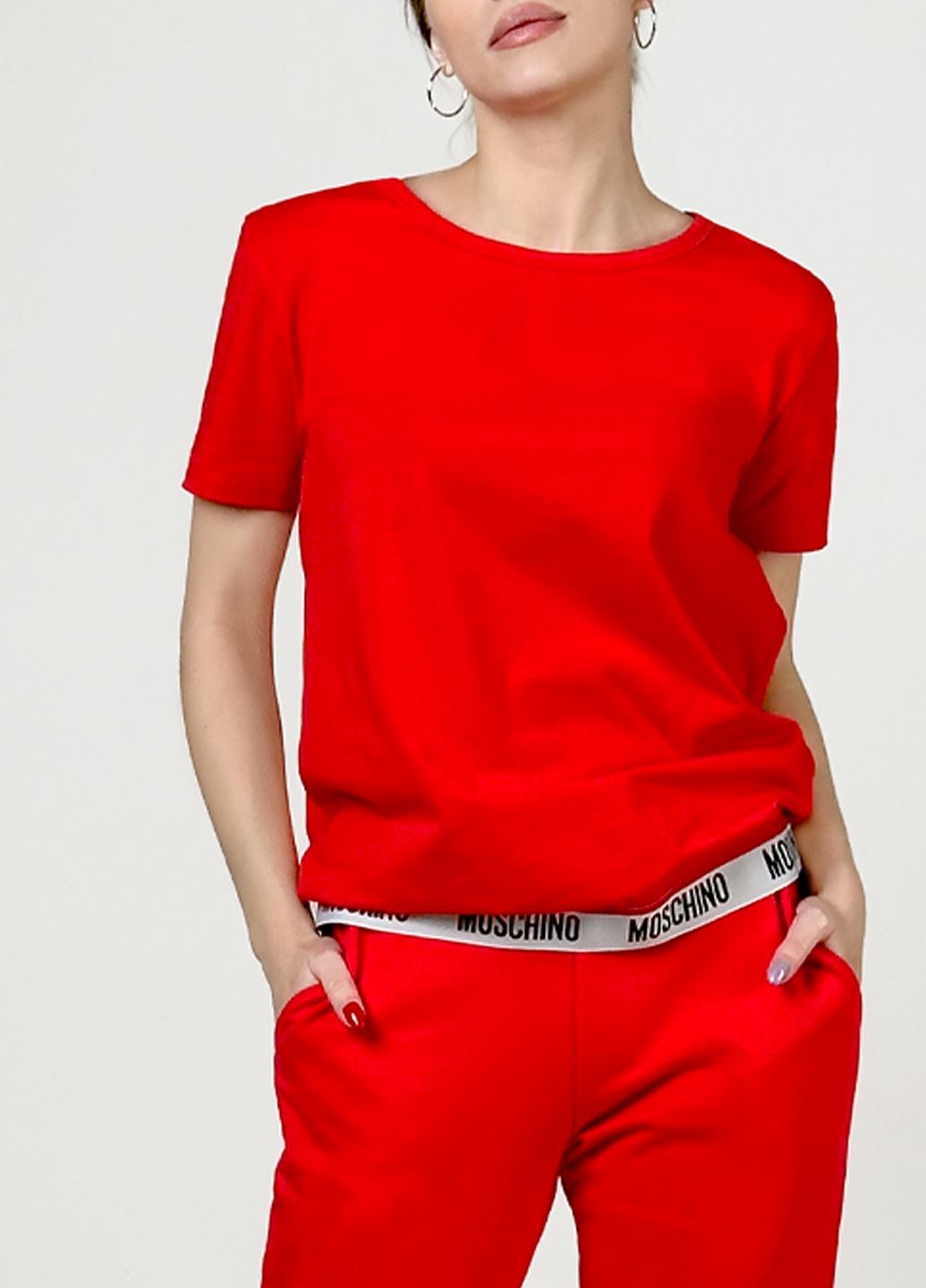 Жіноча червона футболка Moschino Underwear