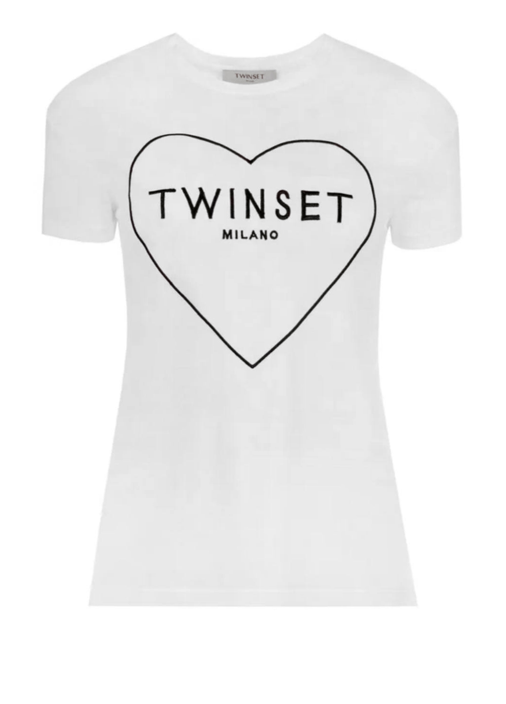 Жіноча біла футболка Twinset з написом логотипом