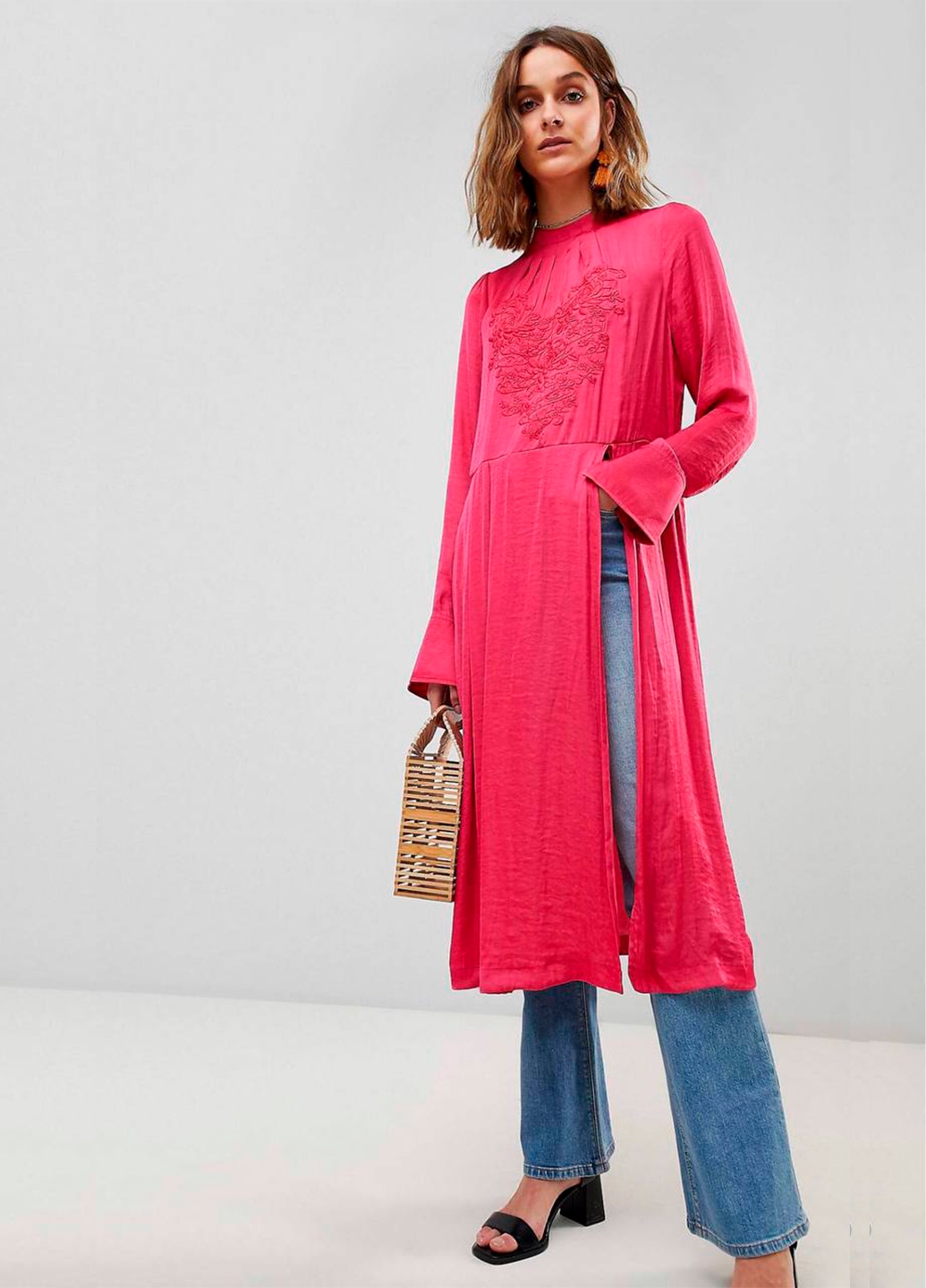 Малинова сорочка туніка Free People