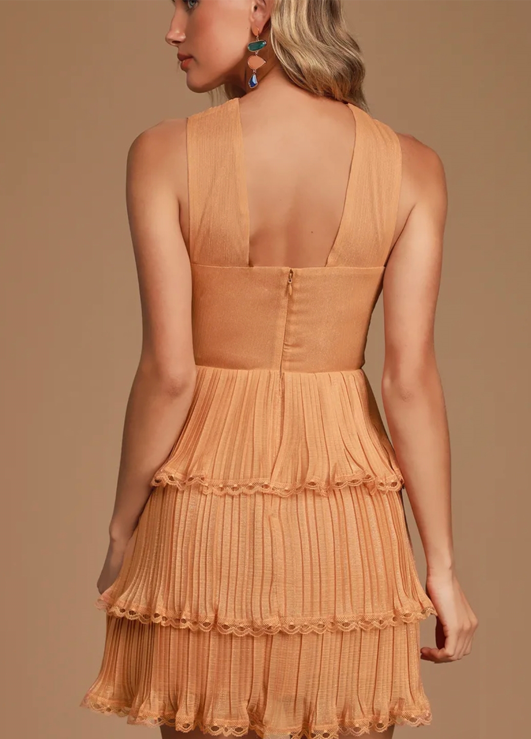 Золота шифонова міні сукня Keepsake the Label
